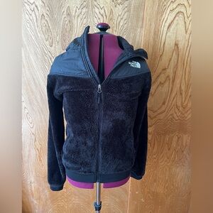 Northface Sherpa Fleece Full Zip Hoodie Women’s Small Black Jacket